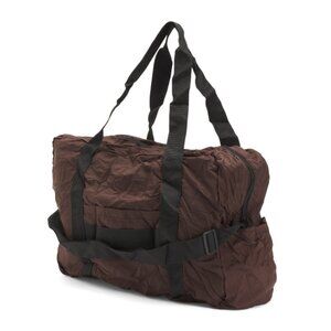 BOARDING PASS Chocolate Foldable And Packable Duffle Bag